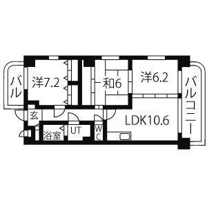 3LDK 間取り図
