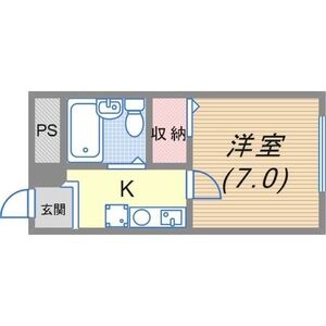 1K 間取り図