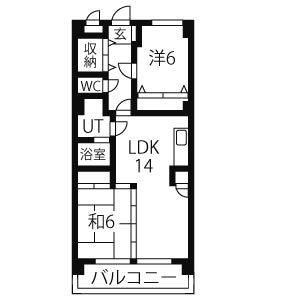 2LDK 間取り図