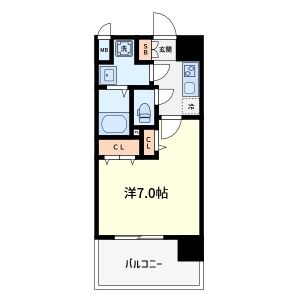1K 間取り図
