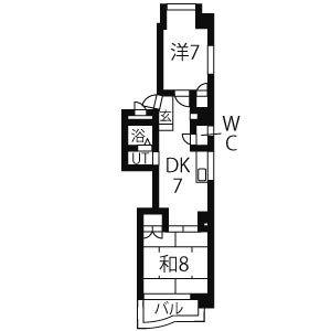 2DK 間取り図