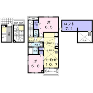 2LDK 間取り図