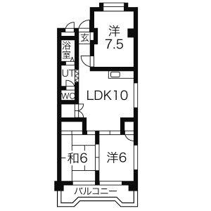 3LDK 間取り図