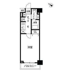 1K 間取り図