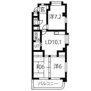 3LDK 間取り図