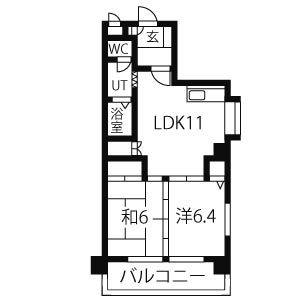 2LDK 間取り図