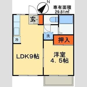 1LDK 間取り図