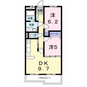 2DK 間取り図