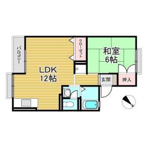 1LDK 間取り図