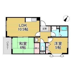 2LDK 間取り図