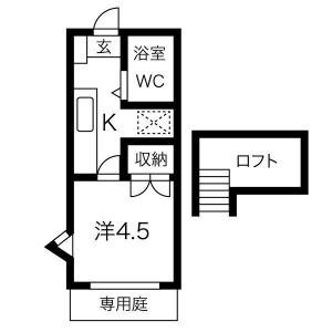 1K 間取り図