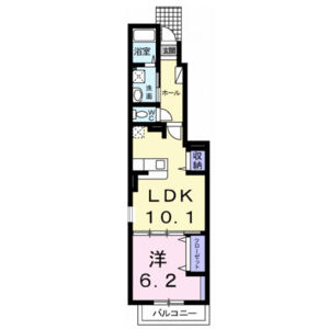 1LDK 間取り図