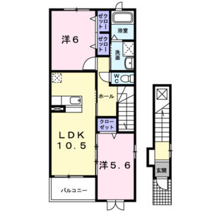 2LDK 間取り図