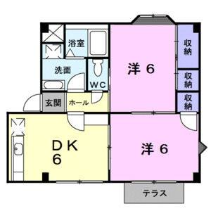 2DK 間取り図