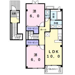 2LDK 間取り図