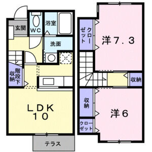 2LDK 間取り図