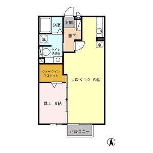 1LDK 間取り図