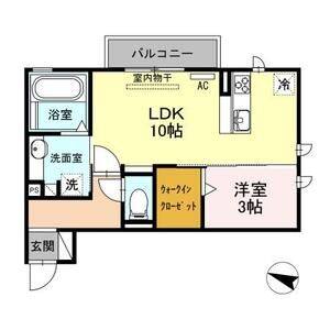 1LDK 間取り図