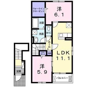 2LDK 間取り図