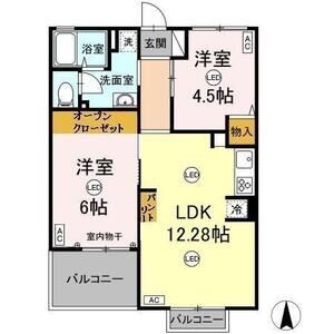 2LDK 間取り図