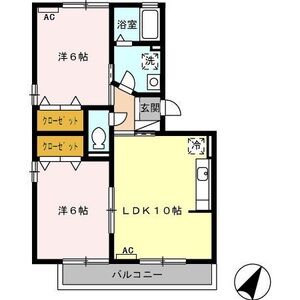 2LDK 間取り図