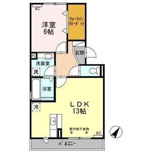 1LDK 間取り図