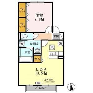 1LDK 間取り図