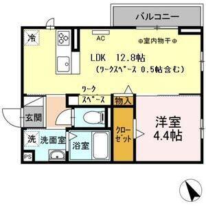 1LDK 間取り図