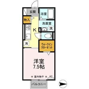 1K 間取り図