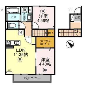 2LDK 間取り図
