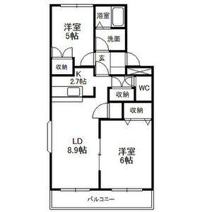 2LDK 間取り図