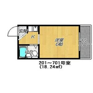 1K 間取り図