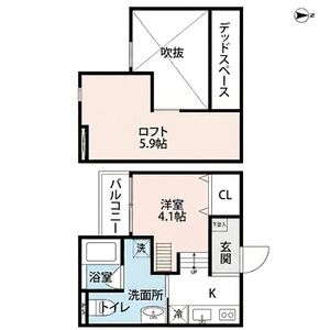 1K 間取り図