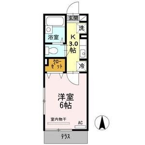 1K 間取り図