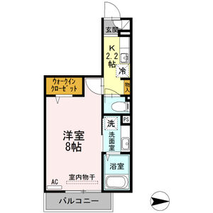 1K 間取り図