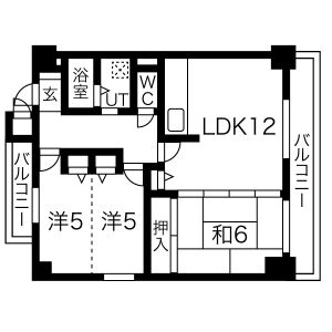 3LDK 間取り図