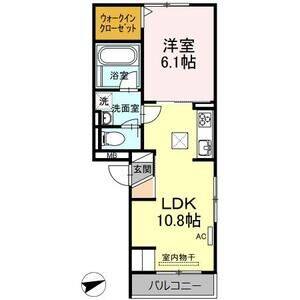 1LDK 間取り図