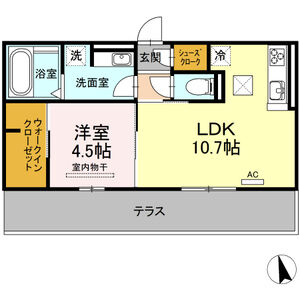 1LDK 間取り図