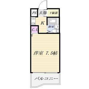 1K 間取り図