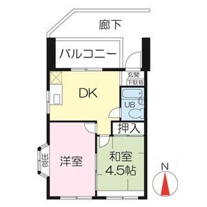 2DK 間取り図