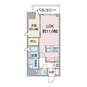 1LDK 間取り図