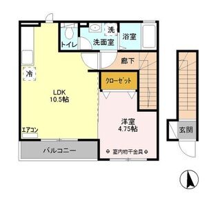 1LDK 間取り図