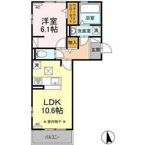 1LDK 間取り図