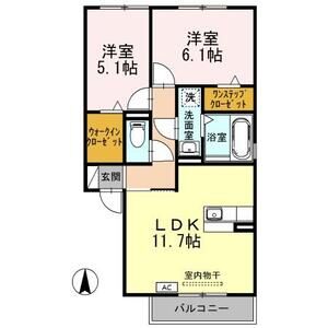 2LDK 間取り図
