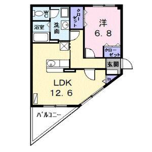 1LDK 間取り図