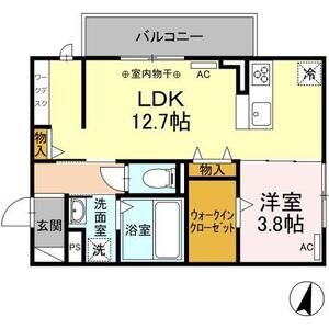 1LDK 間取り図
