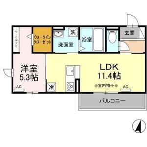 1LDK 間取り図