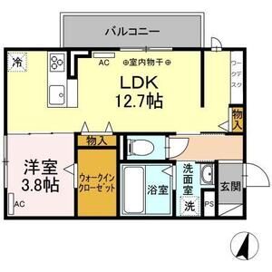 1LDK 間取り図