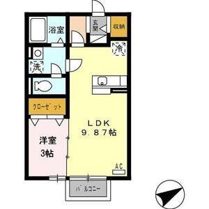 1LDK 間取り図