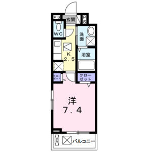 1K 間取り図